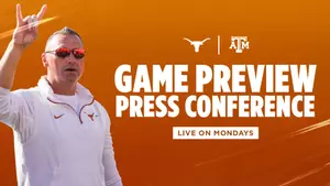 Nov. 24, 2025 I Hear from Coach Sarkisian as he previews the week's matchup against Texas A&M