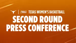 March 21, 2026 | Texas Coach Vic Schaefer, Jordan Lee and Bryanna Preston talk to the media about their match up against Oregon in the NCAA second round.