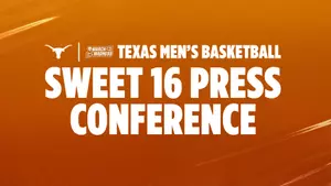 March 25, 2026 | Matas Vokietaitis, Dailyn Swain, Tramon Mark and Sean Miller address the media in San Jose, California.