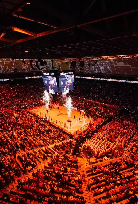 overhead shot of crowd in Moody from Texas A&M pregame