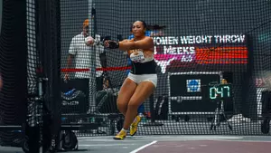 Giavonna Meeks 24.49m Weight Throw Program Record
