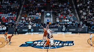 SAN JOSE, CA - March 26, 2026: No. 11 seed Texas Longhorns play Purdue at NCAA Tournament, Sweet16 (Photo by Ashleigh Young)