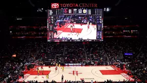 HOUSTON, TEXAS - MARCH 16: A general view inside the stadium during the third quarter of the game between the Los Angeles Lakers and the Houston Rockets at Toyota Center on March 16, 2026 in Houston, Texas. (Photo by Kenneth Richmond/Getty Images)