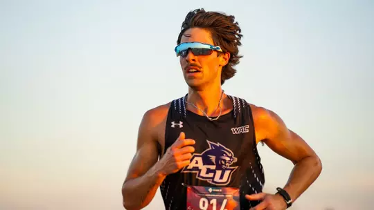ACU cross country runner during the 2025 Naimadu Classic