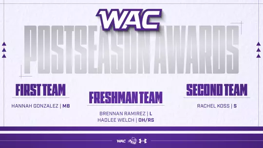 2025 WAC Volleyball Postseason Awards Graphic