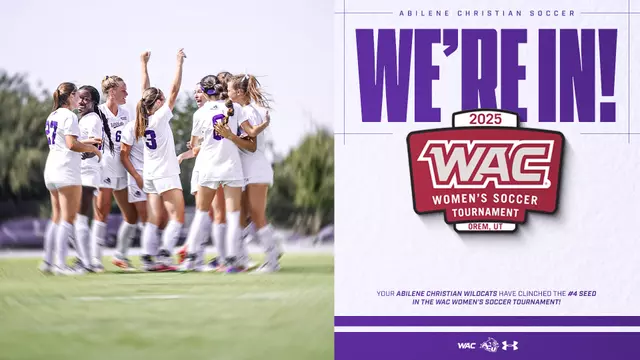 Women's soccer to WAC Tournament graphic