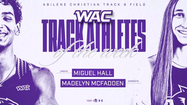Hall and McFadden WAC Track Athletes of the Week Graphic