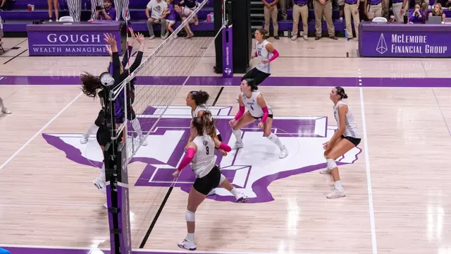 ACU volleyball in action against Tarleton State in Stephenville, Texas on Oct. 10, 2026.
