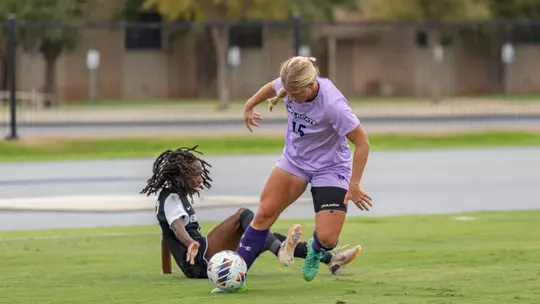 Charlise Smith takes the ball from a Central Arkansas player on Oct. 4, 2026.