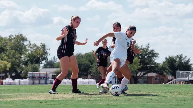 Raegan Hollis fights for the ball against Texas Southern on Sept. 20, 2026.