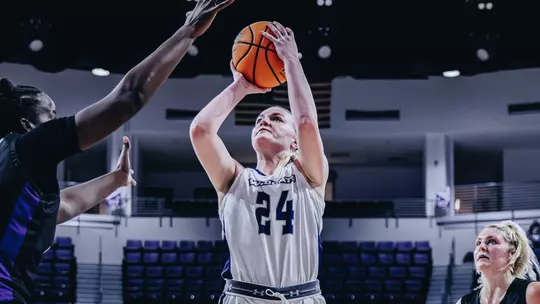 Emma Troxell shoots a jumpshot in ACU's 68-65 win over Tarleton State at Moody Coliseum on Feb. 3, 2026.