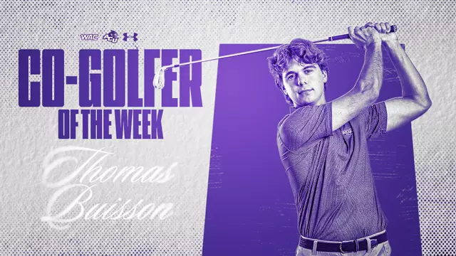Thomas Buisson WAC Co-Golfer of the Week 2/26/26 Graphic