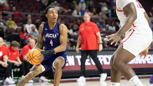 Rich Smith looks to pass against Utah Tech in the quarterfinals of the 2026 WAC Tournament on March 12, 2026