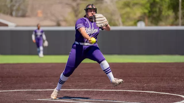 Ella Beeman throws a pitch versus UT Arlington on March 21, 2026