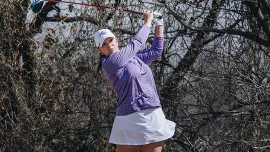 Maddi Kamas takes a swing at the West Texas Classic at Abilene Country Club on March 2, 2026.