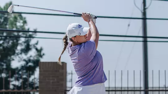 Maddi Kamas takes a swing at the West Texas Classic at Abilene Country Club on March 2, 2026.