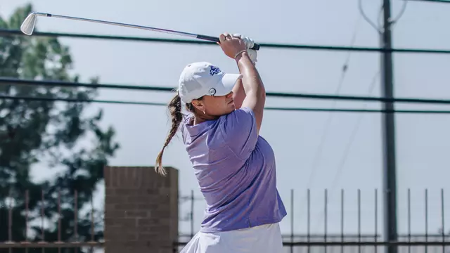 Maddi Kamas takes a swing at the West Texas Classic at Abilene Country Club on March 2, 2026.