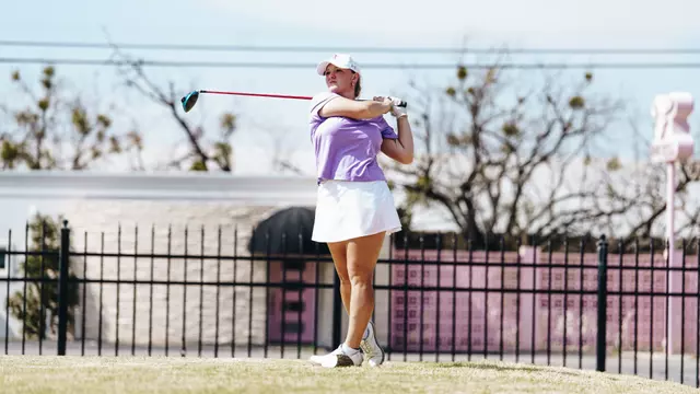 Maddi Kamas takes a swing at the West Texas Classic at Abilene Country Club on March 2, 2026.