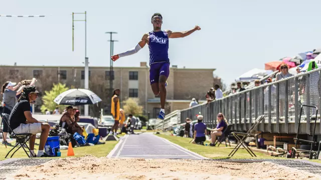 Horatio Brooks competes in the long jump at the 2026 Wes Kittley Invitational
