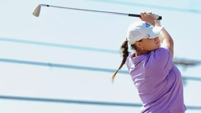 Maddi Kamas takes a swing at the West Texas Classic at Abilene Country Club on March 2, 2026.