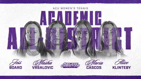 Women's Tennis Academic All-District 2026 graphic