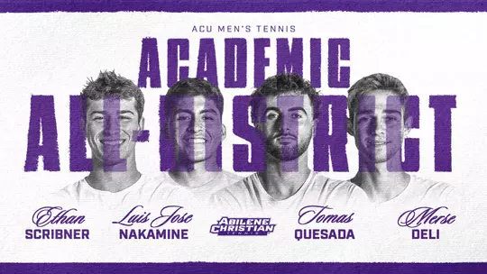 Men's Tennis Academic All-District 2026 graphic
