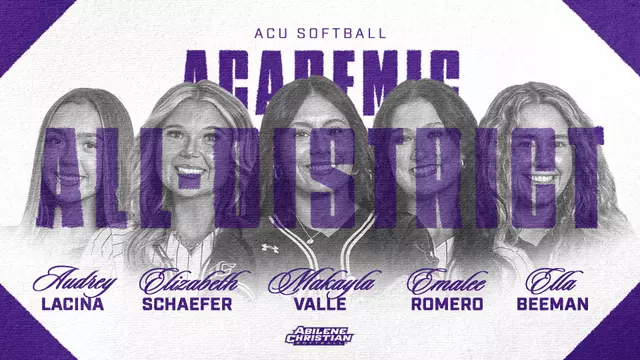 ACU softball 2026 Academic All-District graphic