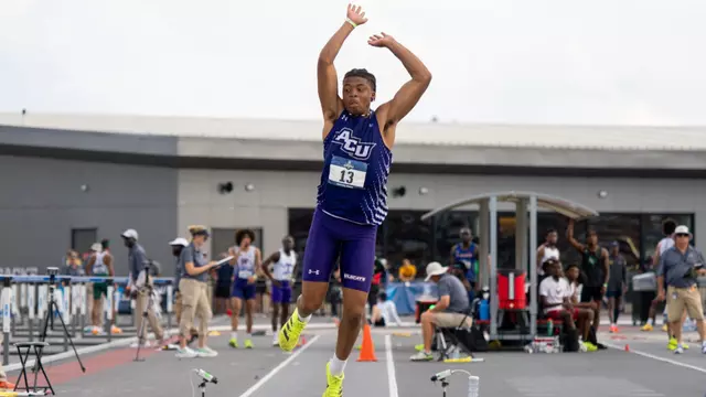 Arthur Jenkins competes in the triple jump at the NCAA West First Round in Fayetteville, Ark. on May 29, 2026