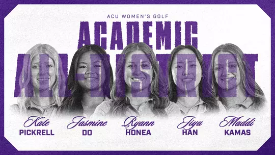 2026 Women's Golf CSC Academic All-District Graphic