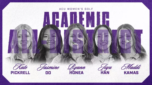 2026 Women's Golf CSC Academic All-District Graphic