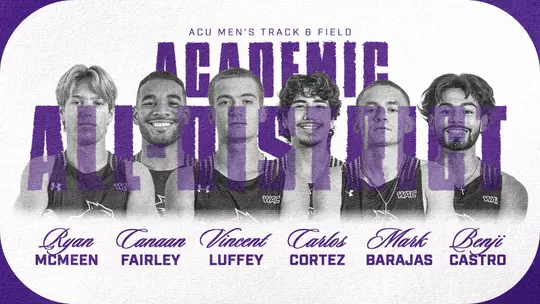 ACU men's track and field 2026 Academic All-District graphic