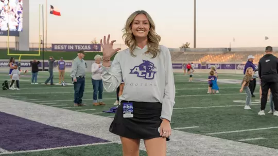 Kinzie Davis at an ACU football game in 2025.