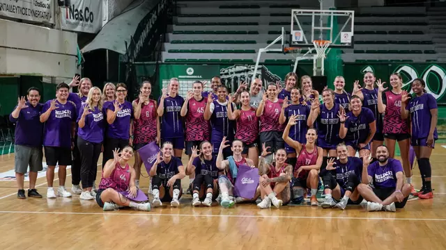 ACU women's basketball takes a postgame photo with Athens Select in Athens, Greece on Aug. 7, 2026.