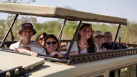 ACU women's basketball enjoys a safari at Akagera National Park in Rwanda on Aug. 14, 2026.