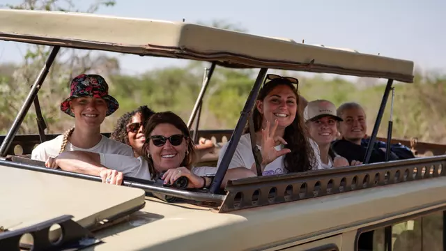 ACU women's basketball enjoys a safari at Akagera National Park in Rwanda on Aug. 14, 2026.