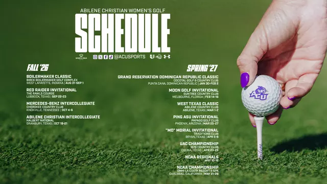 Women's Golf 2026-27 Schedule Graphic