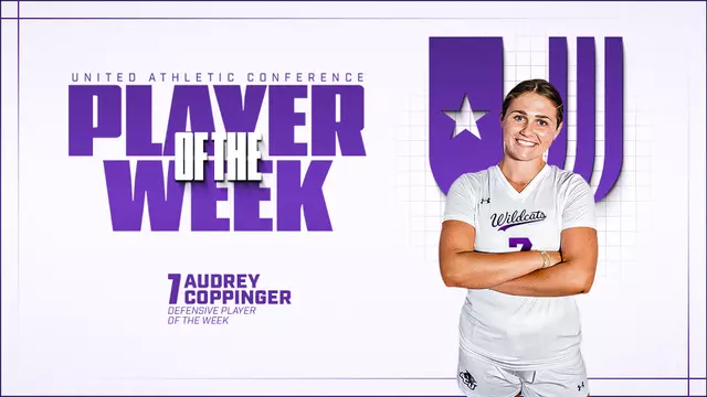 Audrey Coppinger UAC Defensive Player of the Week graphic