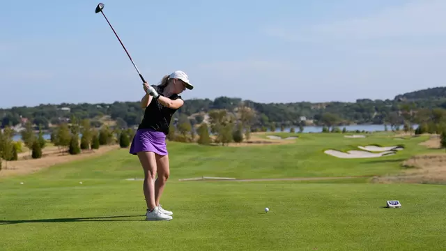 Kate Pickrell takes a swing at Halbert National in Granbury, Texas.
