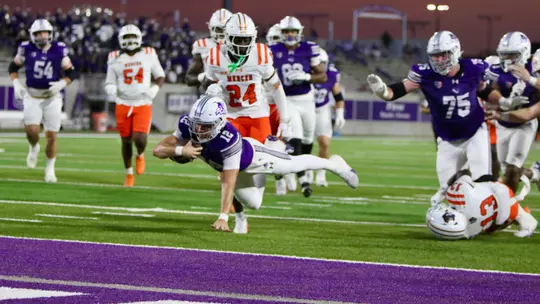 Tucker Parks dives for a touchdown against Mercer on Sept. 26, 2026