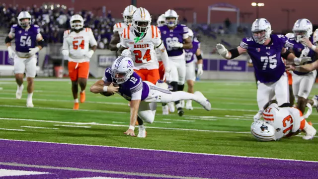 Tucker Parks dives for a touchdown against Mercer on Sept. 26, 2026