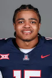 defensive back Malcolm Hartzog (15) - TUCSON, ARIZ. -- Football headshots at Lowell-Stevens Football Facility
July 28, 2026.
Photo by Rebecca Sasnett / Arizona Athletics