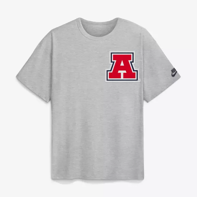 Men's Nike Heather Gray Arizona Wildcats Legacy Logo Max90 T-Shirt