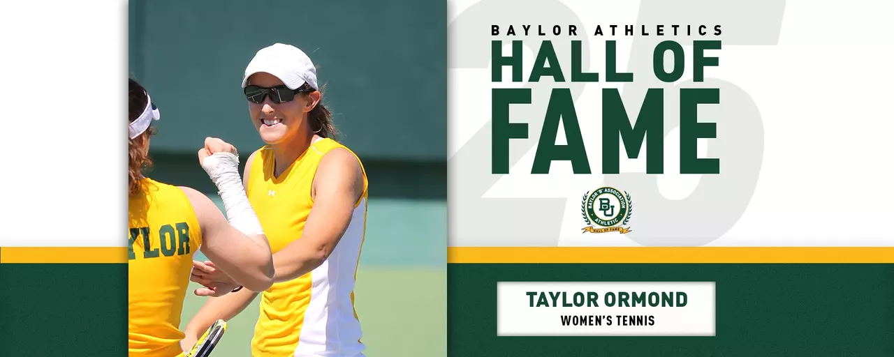 Hall of Fame Graphic recognizing Taylor Ormond from women's tennis