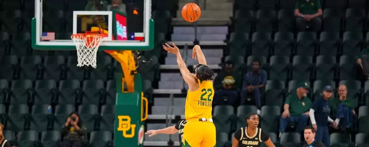 Bella Fontleroy shooting the ball vs. Colorado