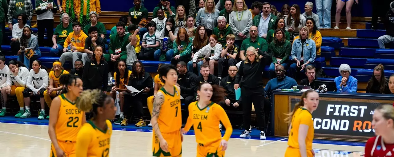 WBB Bench and crowd looks on during the NCAA First Round vs. Nebraska