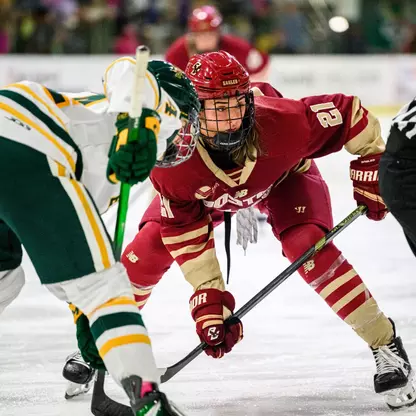maxim on the faceoff at uvm