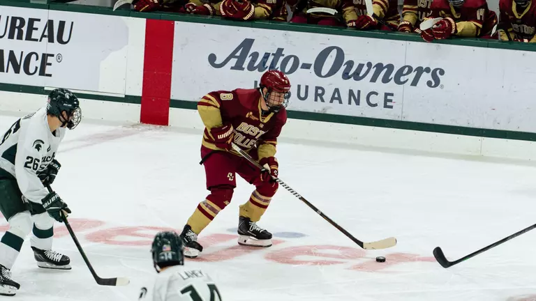 Alex Pelletier against Michigan State