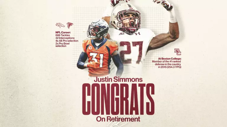 JUSTIN SIMMONS RETIREMENT CONGRATULATIONS GRAPHIC
