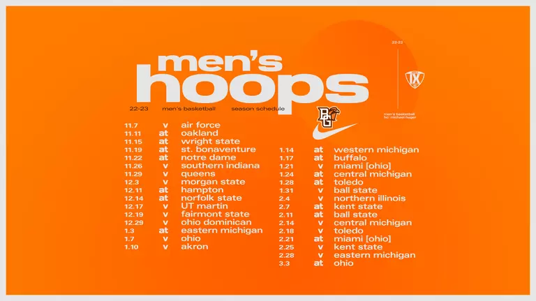 BGSU Men's Hoops Releases 2022-23 Schedule; Season Tickets On-Sale Now