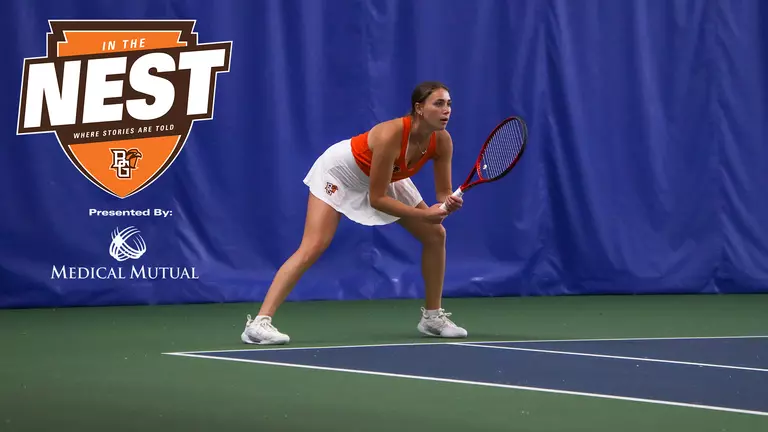 In The Nest: Eloise Saraty Provides Veteran Leadership for the Tennis Falcons